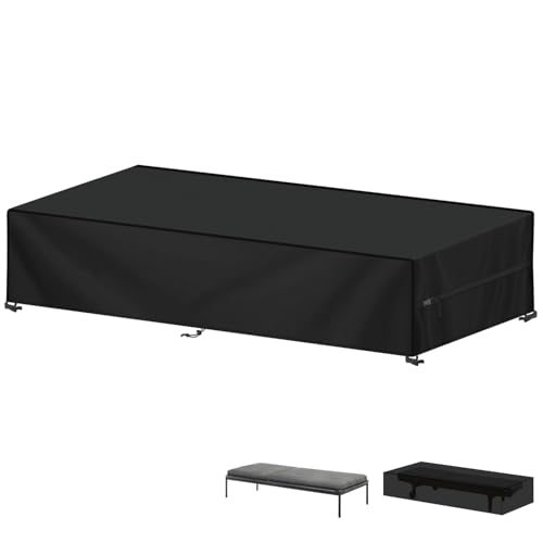 Lamuni Sonnenliege Abdeckung 218x77x55cm Liegenabdeckungen Wasserdicht Abdeckplane F