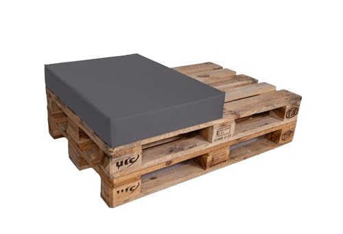 Texdeko Halbes Palettenkissen 60x80x12cm Loungekissen Wasserabweisend Waschbar Palettenpolster