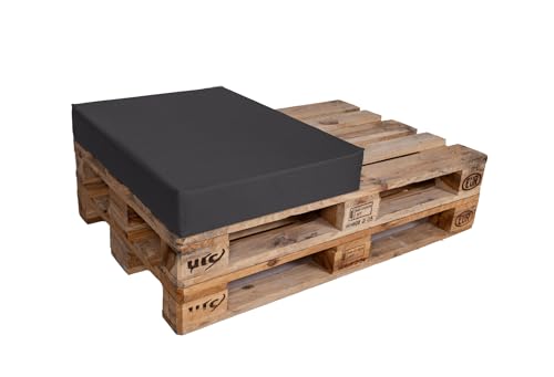 Texdeko Halbes Palettenkissen 60x80x12cm Loungekissen Wasserabweisend Waschbar Palettenpolster