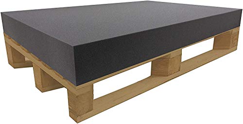 Dibapur Palettenkissen Matratzenkissen Anthrazit Schwarz Schaumstoff F R
