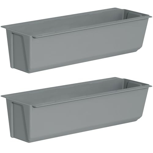 Artecsis Paletten Blumenkasten 2er Set Betongrau Pflanzkasten Einsatz