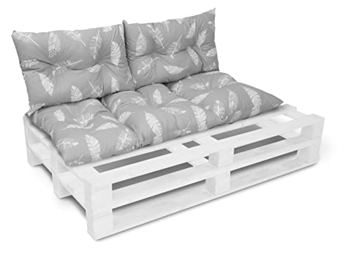 Amilian Palettenkissen Set 1x 120x60 2x40x60 Sitzauflage Sitzkissen