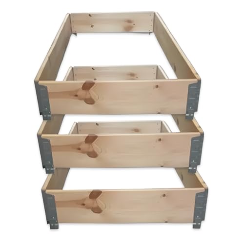 3x Palettenrahmen Aufsatzrahmen Hochbeet Gartenbeet Stapelrahmen Europalette 120