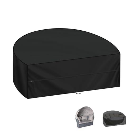 Lamuni Sonneninsel Abdeckhaube Wasserdicht Outdoor Loungeinsel Abdeckung Halbrund