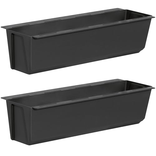 Artecsis Paletten Blumenkasten 2er Set Anthrazit Pflanzkasten Einsatz