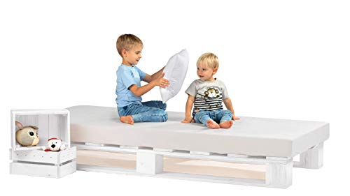 Sunnypillow Palettenbett Aus Holz Holzbett 120x200 Cm Wei