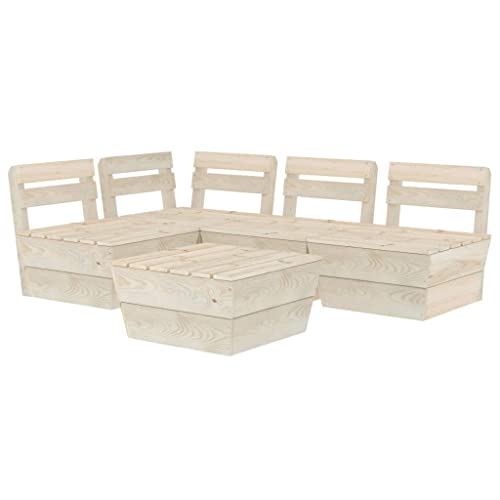 Vidaxl Fichtenholz Impregniert Garten Palettensofa 5 Tlg Sofa