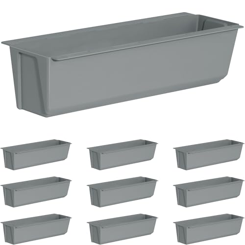 Artecsis Paletten Blumenkasten 10er Set Betongrau Pflanzkasten Einsatz