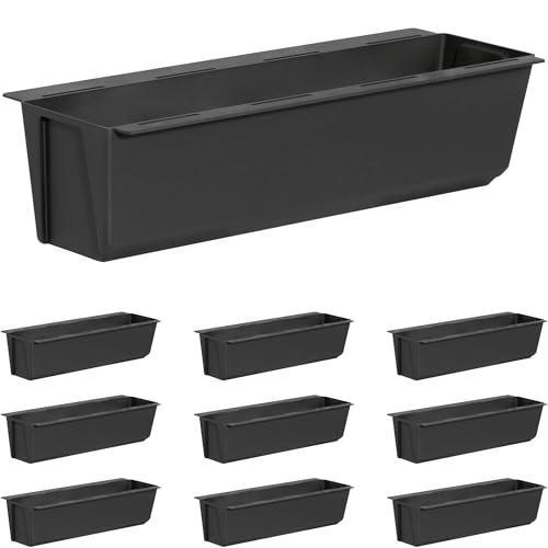 Artecsis Paletten Blumenkasten 10er Set Anthrazit Pflanzkasten Einsatz