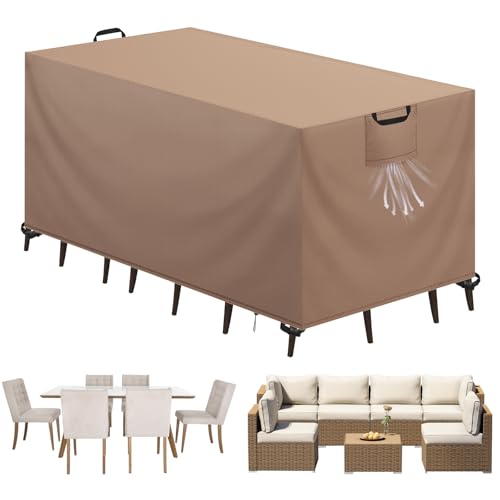 Aujink Abdeckung Gartenm Bel Winterfest Wasserdichte Schutzh Lle