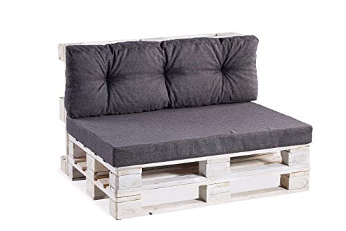 Gutekissen Palettenkissen Palettenauflagen Ppf Sitzkissen 120x60 Glatt Anthrazit