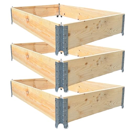 Hochbeet Aus Palettenrahmen 3 Teilig Palettenrahmen Hochbeet Gartenbeet