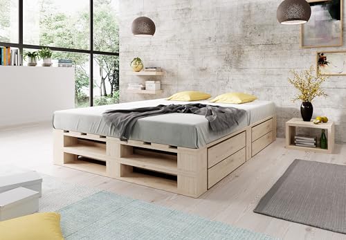 Lermowood Palettenbett M2 Aus Holz 180 X 200