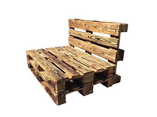 Geflammte Und Lasierte Palettenbank Aus Fabriksneuen Europaletten 1