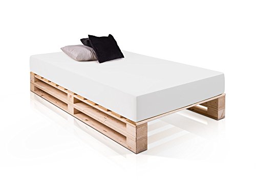 Paletti Massivholzbett Duo Holzbett Palettenbett Bett Aus Paletten