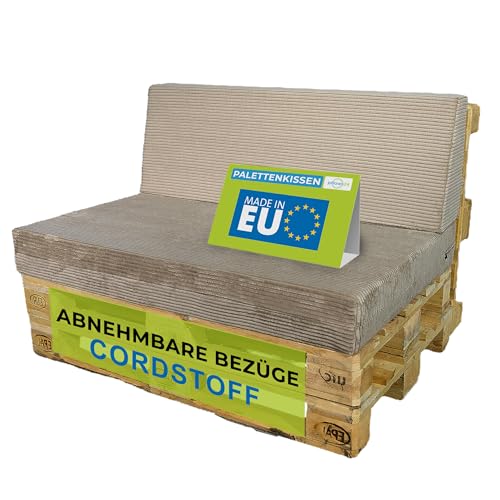 Pillows24 Palettenkissen 2 Teiliges Set Aus Cordstoff Sitzkissen
