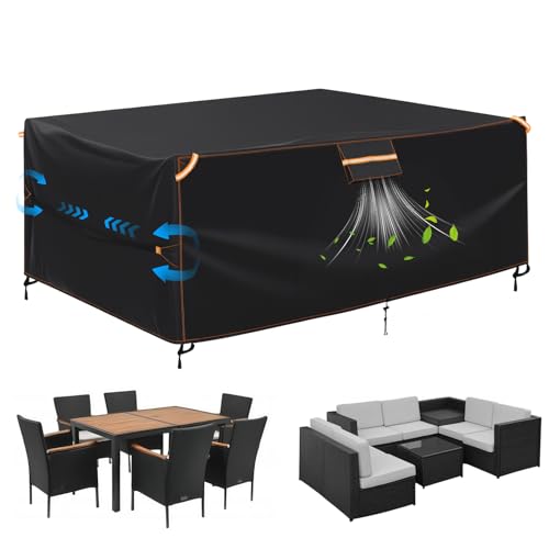 Garprovm Gartenm Bel Abdeckung Wasserdicht 180x120x74cm Outdoor Tischabdeckung