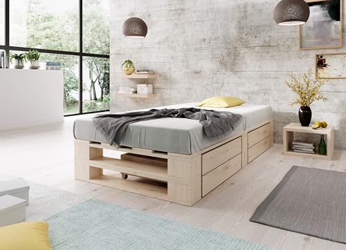 Lermowood Palettenbett M2 Aus Holz 120 X 200