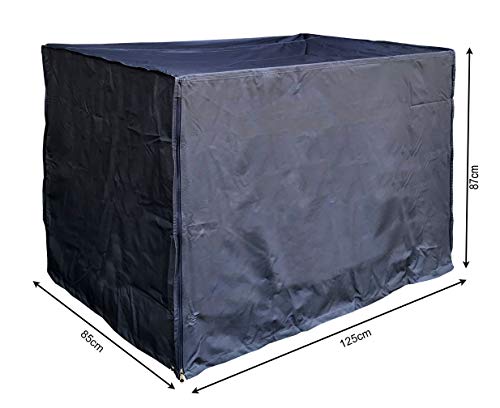 Quick Star Gitterbox Abdeckung 125x85x87cm Schwarz Schutzhaube Abdeckplane