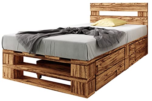 Sunnypillow Palettenbett M2 Aus Holz 120 X 200