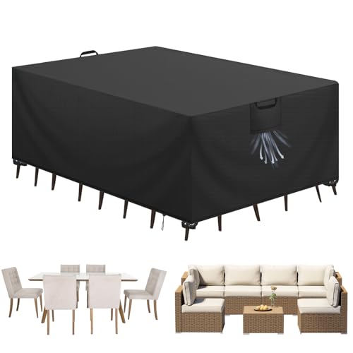 Aujink Abdeckung Gartenm Bel Winterfest Wasserdichte Schutzh Lle