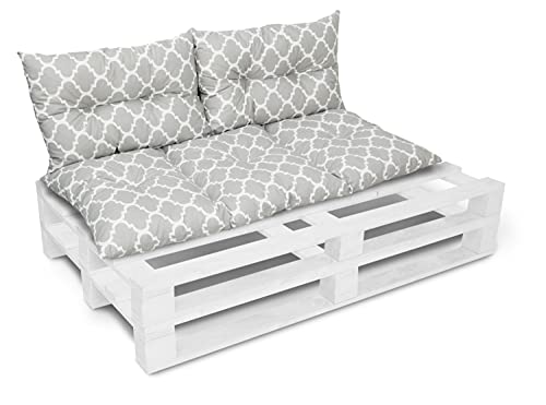 Amilian Palettenkissen Set 1x 120x60 Cm 2x 40x60