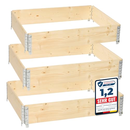 Garronda Naturbelassene Hochbeete F R Garten Palettenrahmen 120x80x20