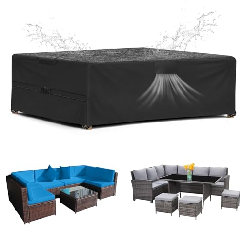 Siruiton 213x132x74cm Gartenm Bel Abdeckung Mit Bel Ftungs