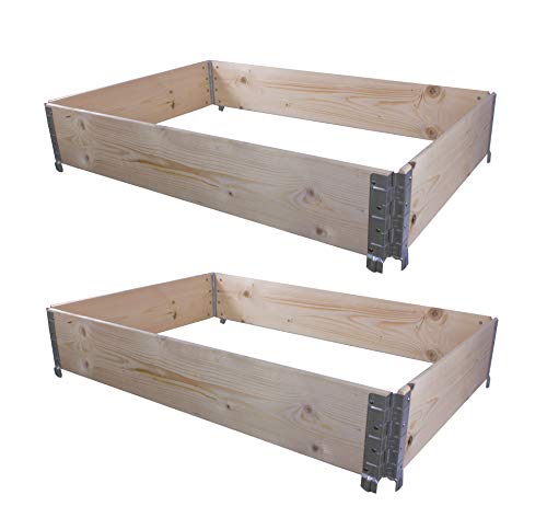 Bigdean 2x Hochbeet Palettenrahmen 120x80x20cm Gro Holzrahmen Faltbar