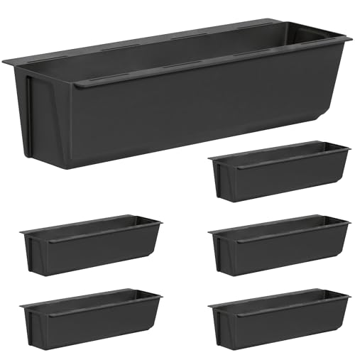 Artecsis Paletten Blumenkasten 6er Set Anthrazit Pflanzkasten Einsatz