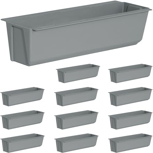 Artecsis Paletten Blumenkasten 12er Set Betongrau Pflanzkasten Einsatz