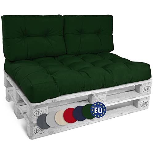 Beautissu Set Palettenkissen Outdoor 1x Sitzkissen 120x80 Cm