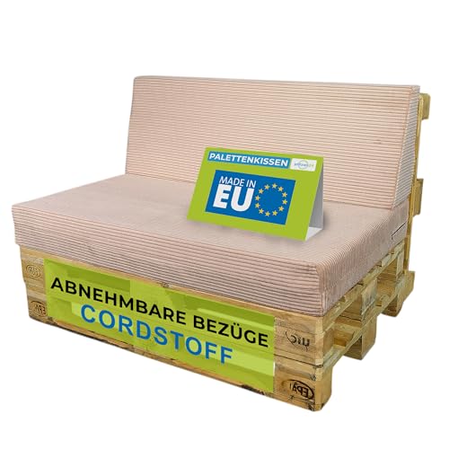Pillows24 Palettenkissen 2 Teiliges Set Aus Cordstoff Sitzkissen