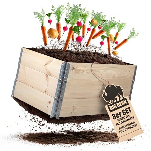 3 St Ck Hochbeet F R Garten Holz