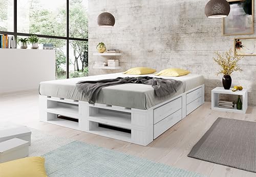 Lermowood Palettenbett M2 Aus Holz 140 X 200